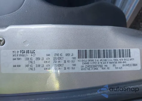 2017 Dodge Grand Caravan Gt from USA, damaged, VIN 2C4RDGEG8HR737832